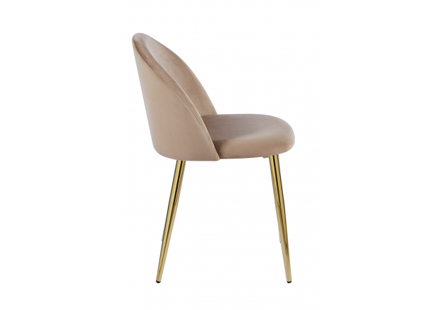 Pack 4 Chaises Vint Velours Golden