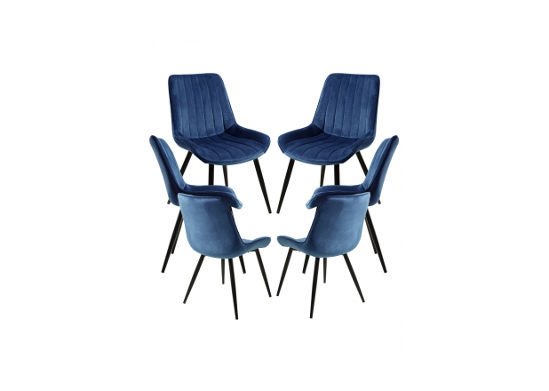 Pack 6 chaises Lene Velours