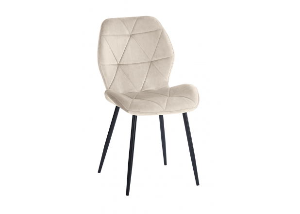 Sesel Velvet Chair with Black Legs