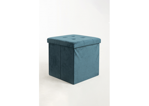 Pouf de rangement Button 38 cm Velours