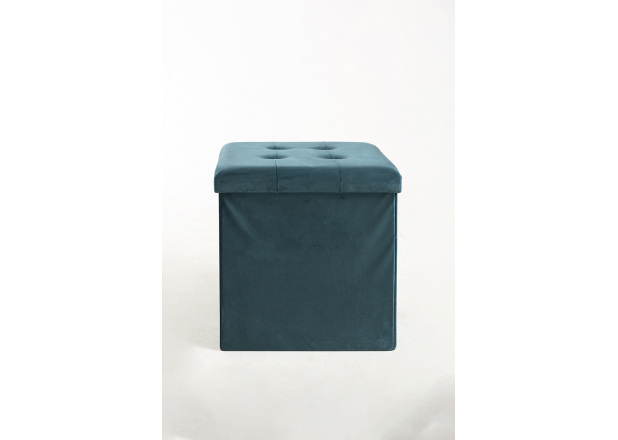 Pouf de rangement Button 38 cm Velours