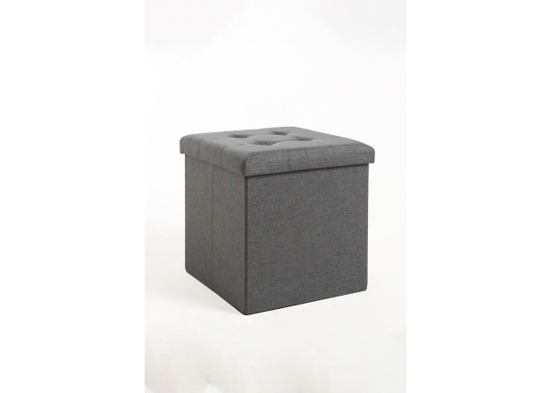 Pouf contenitore Button 38 cm Tessuto