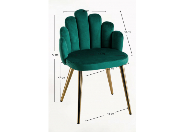 Hand Gold Velvet Chair