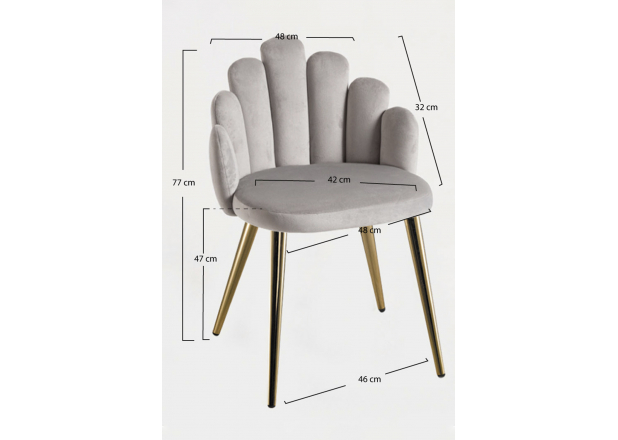 Hand Gold Velvet Chair