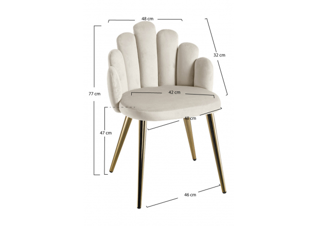 Hand Gold Velvet Chair