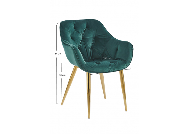 Zandel Golden Velvet Chair