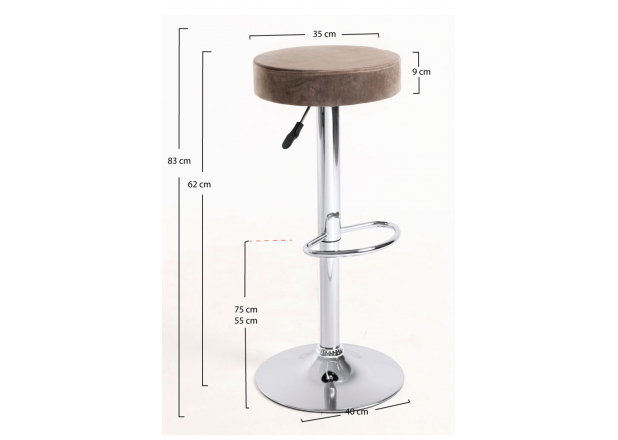 Velvet Kros Stool