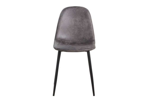 Black Teok Vintage Leatherette Chair