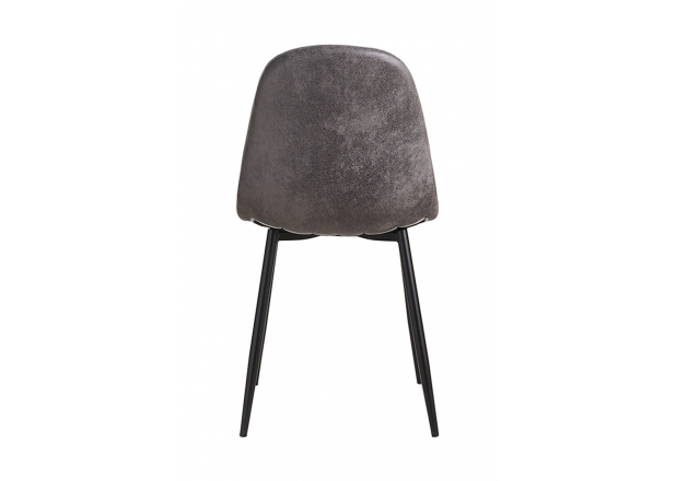 Black Teok Vintage Leatherette Chair