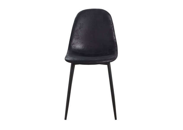 Black Teok Vintage Leatherette Chair