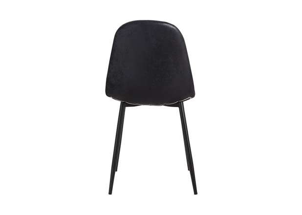 Black Teok Vintage Leatherette Chair