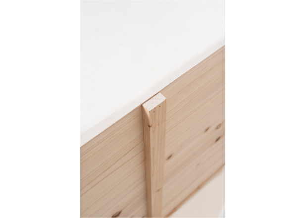 Wooden Ribbon Headboard for 135 cm beds