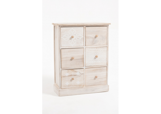 Commode Haute Dasori 6 tiroirs