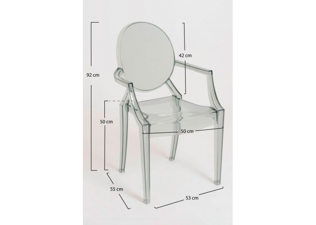 Diam Arms Transparent Chair