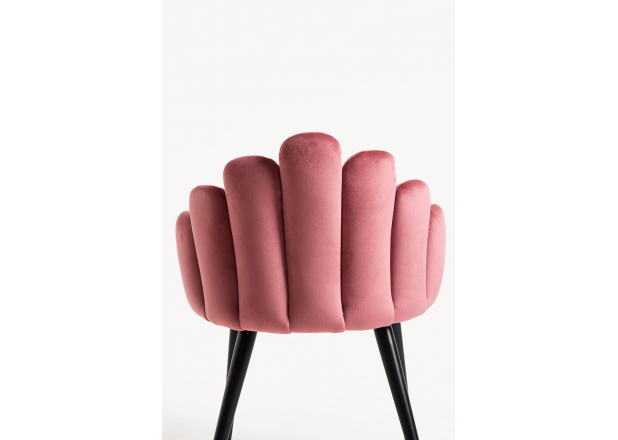 Set van 4 Hand stoelen met zwarte fluwelen poten