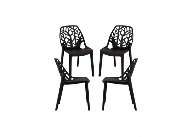 Pack 4 Hissar Polypropylene Chairs