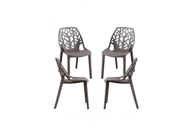 Pack 4 Hissar Polypropylene Chairs