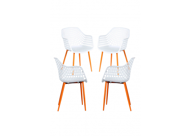 Pack 4 Riva Chairs with Armrests