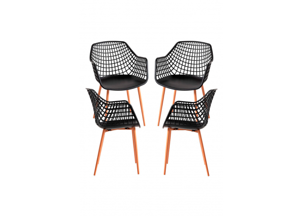 Pack 4 Riva Chairs with Armrests