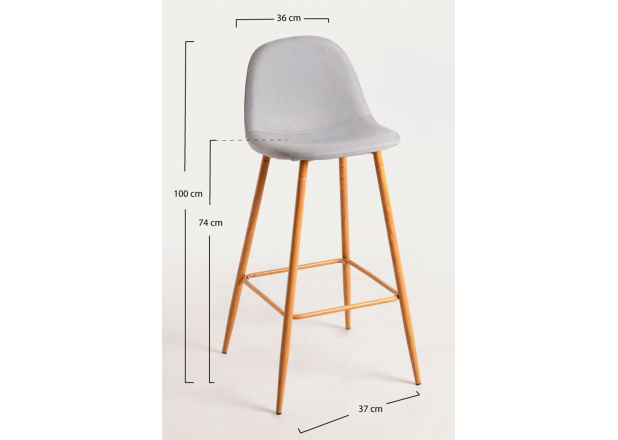 Fabric Teok Stool