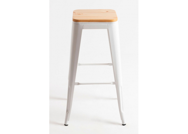 Tabouret Mel Haut en Bois Naturel