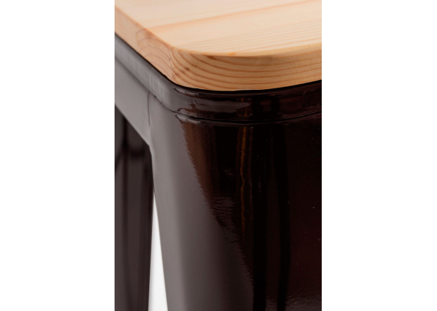 High Natural Wooden Torix Stool