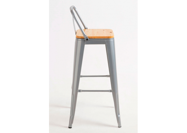 Tabouret Mel dossier Bois Naturel