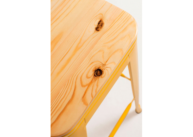 Tabouret Mel dossier Bois Naturel