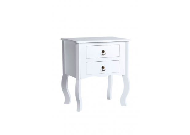 Cabriole bedside table 2 drawers