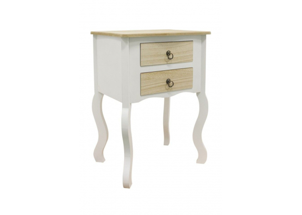 Cabriole bedside table 2 drawers