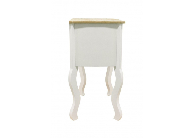 Cabriole bedside table 2 drawers