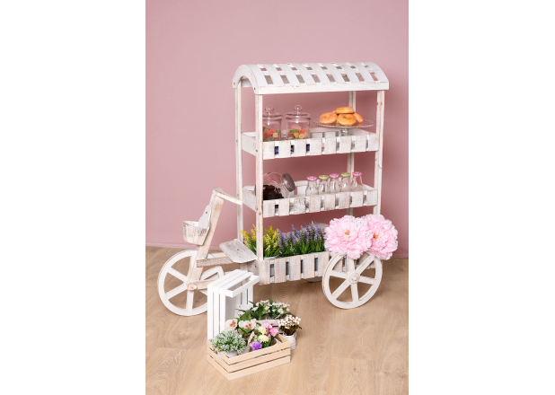 Peach White Aged White Candy Bar Trolley