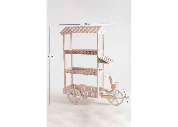 Candy Bar Cake Trolley White Aged