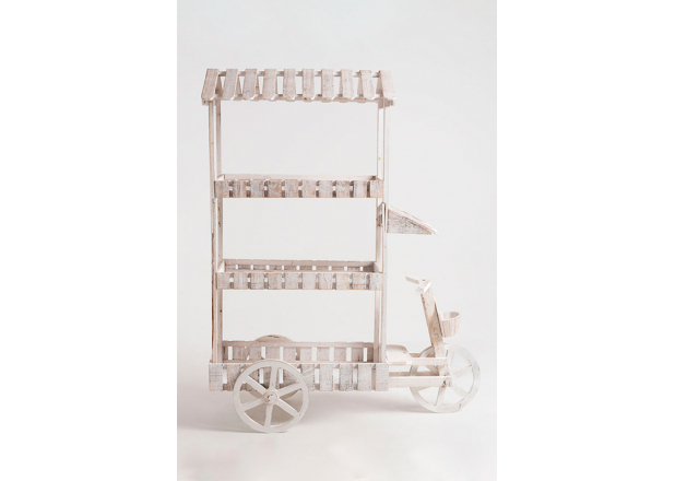 Candy Bar Cake Trolley White Aged