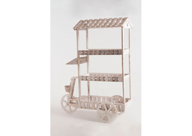 Candy Bar Cake Trolley White Aged