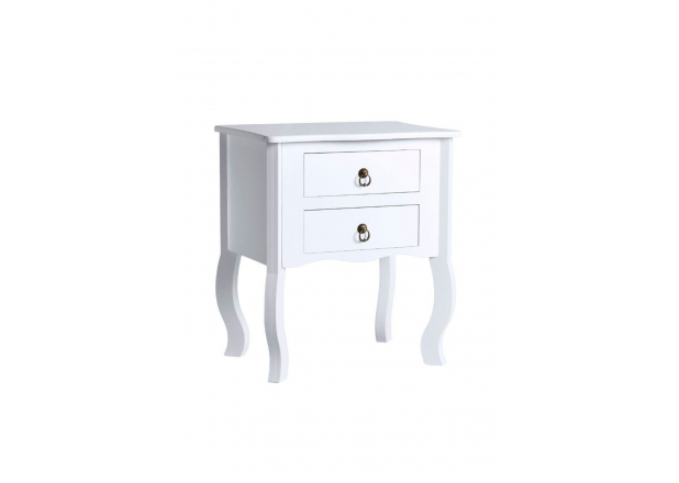 Bedside Table Cabriole 2 Drawers 50 cm