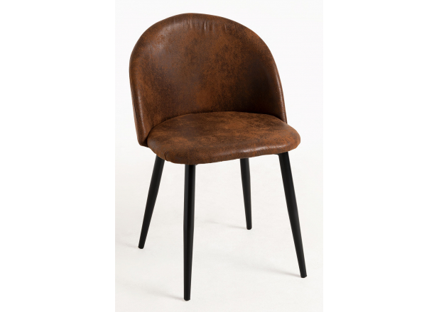 Black Vint Leatherette Chair