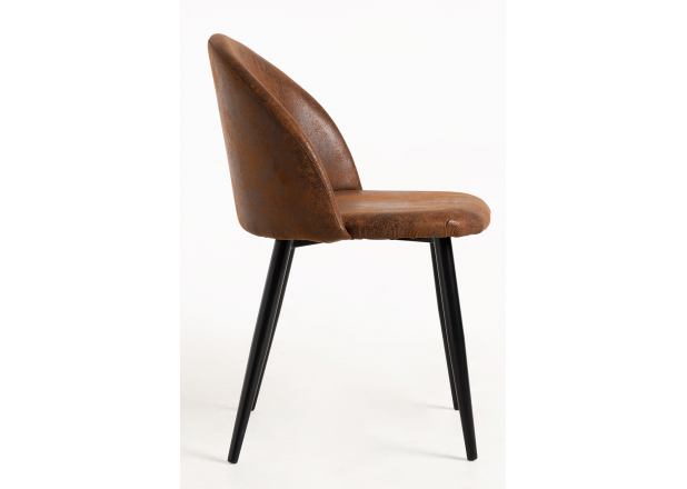 Black Vint Leatherette Chair