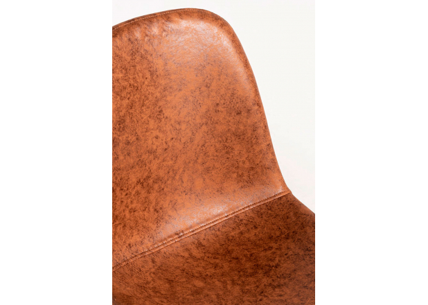 Black Teok Vintage Leatherette Chair