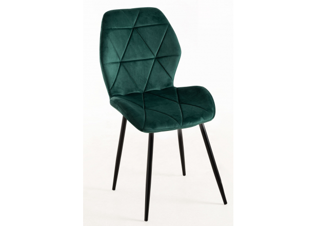 Sesel Velvet Chair with Black Legs