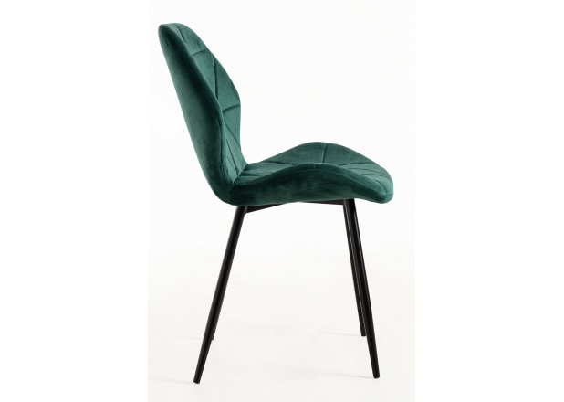 Sesel Velvet Chair with Black Legs