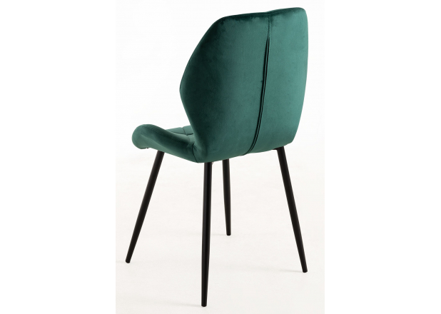 Sesel Velvet Chair with Black Legs