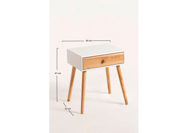 Olik 1 Drawer Bedside Table