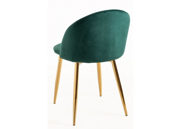 Pack 4 Vint Golden Velvet Chairs