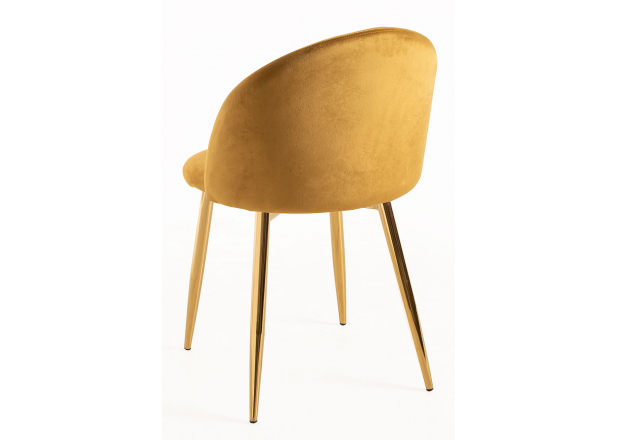 Pack 4 Chaises Vint Velours Golden