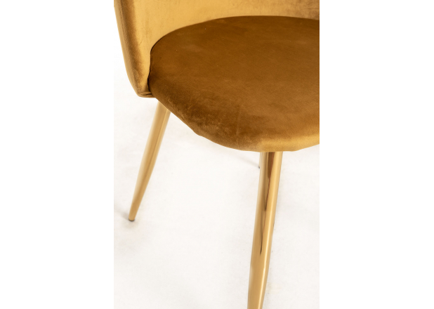 Pack 4 Chaises Vint Velours Golden