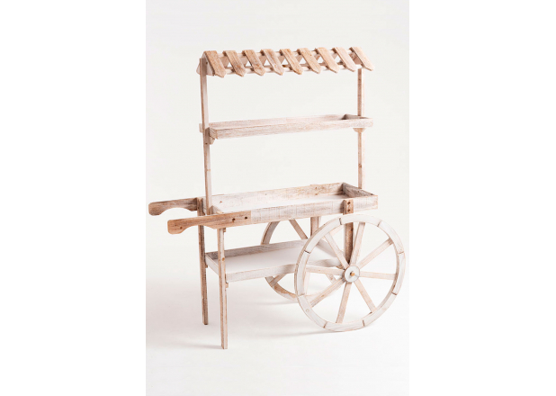 Strawberry Aged Wooden Candy Bar Cart