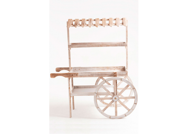 Strawberry Aged Wooden Candy Bar Cart