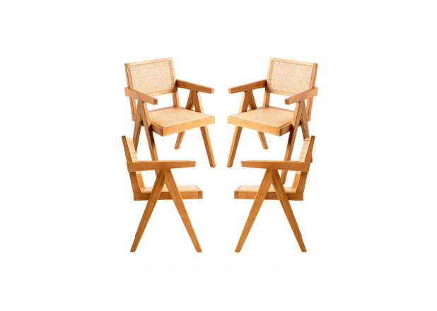 Pack 4 Holz Wood Chairs