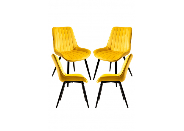 Pack 4 Velvet Lene Chairs